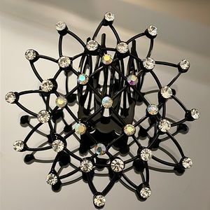 Black and Bling Starburst Hair Comb